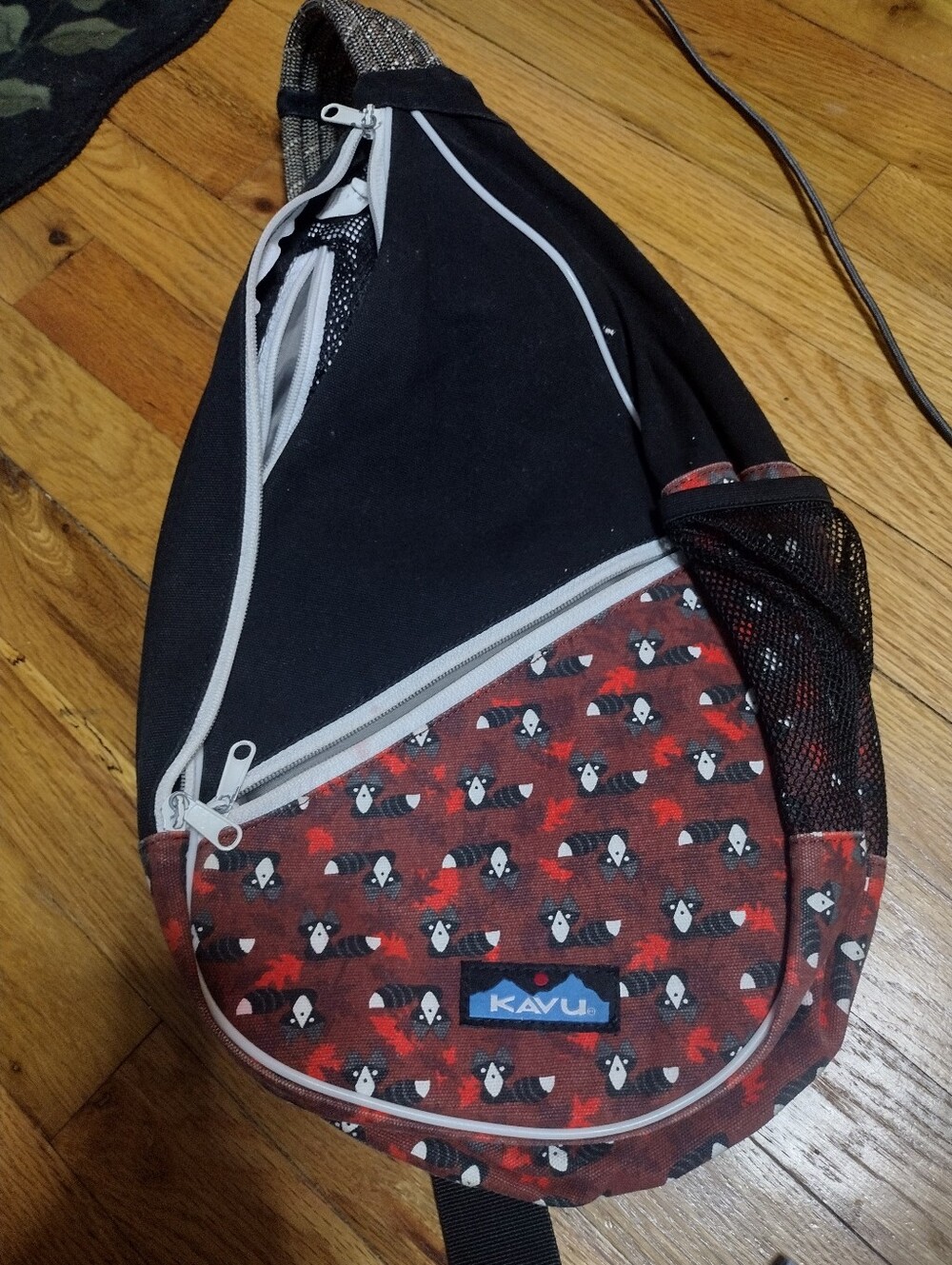 Kavu Paxton Pack Raccoon Print Sling Bag